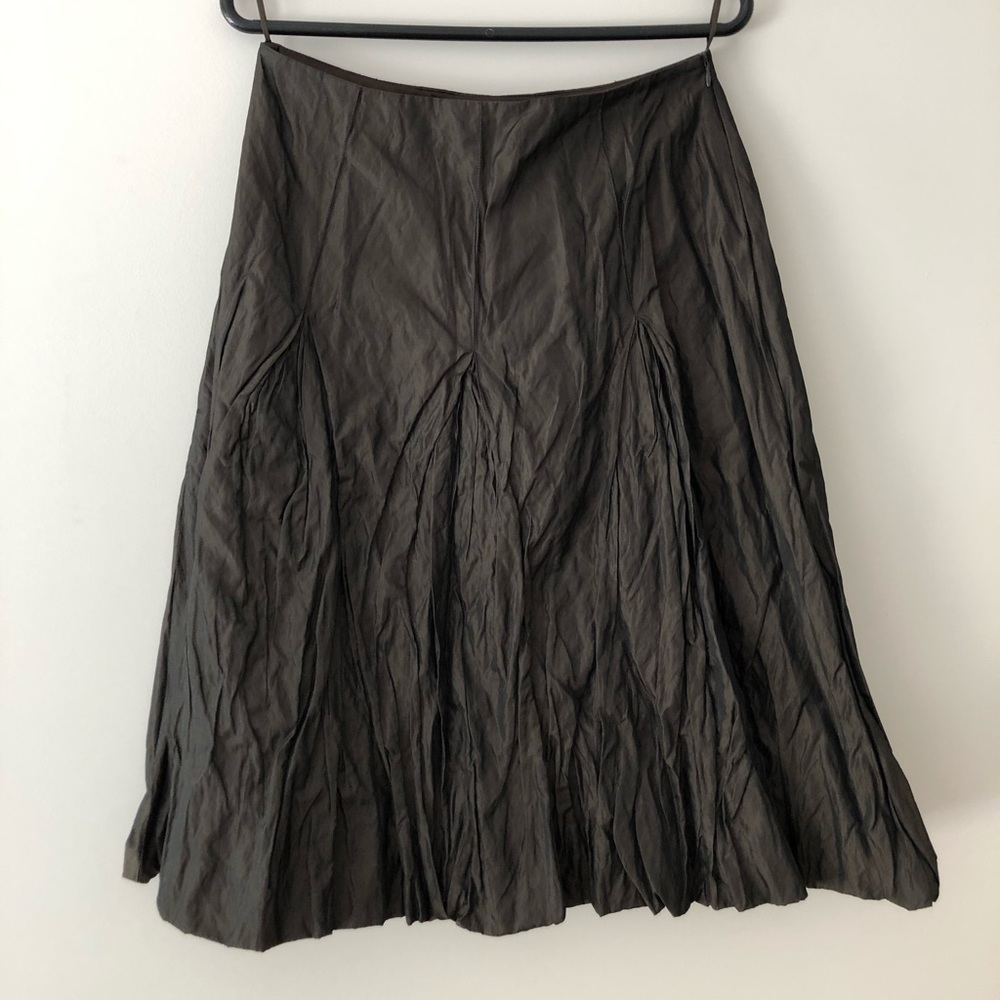 WEEKEND MaxMara dark bronze metallic skirt size 8